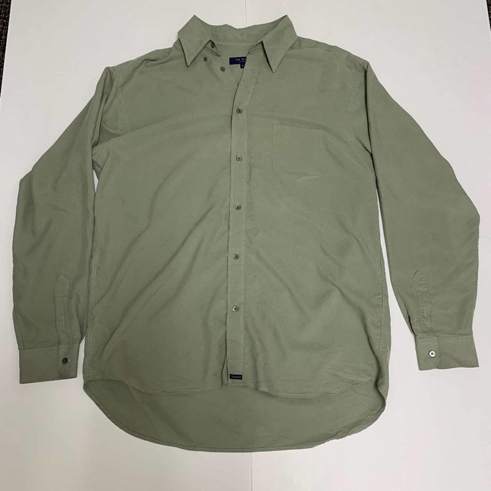 Ted Baker Mens Green Button Down Super Soft